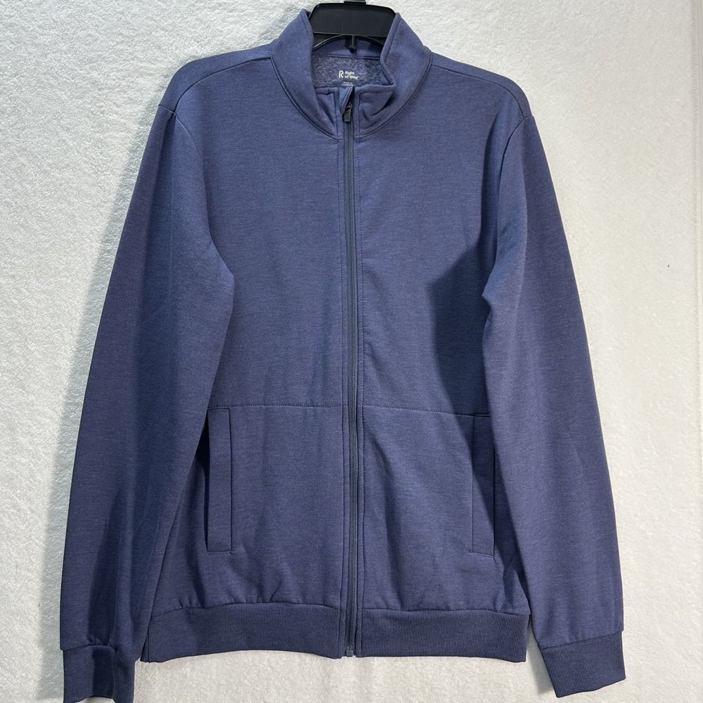 Right Of Way Mens Size S Blue Walter Full Zip Long Sleeve Jacket